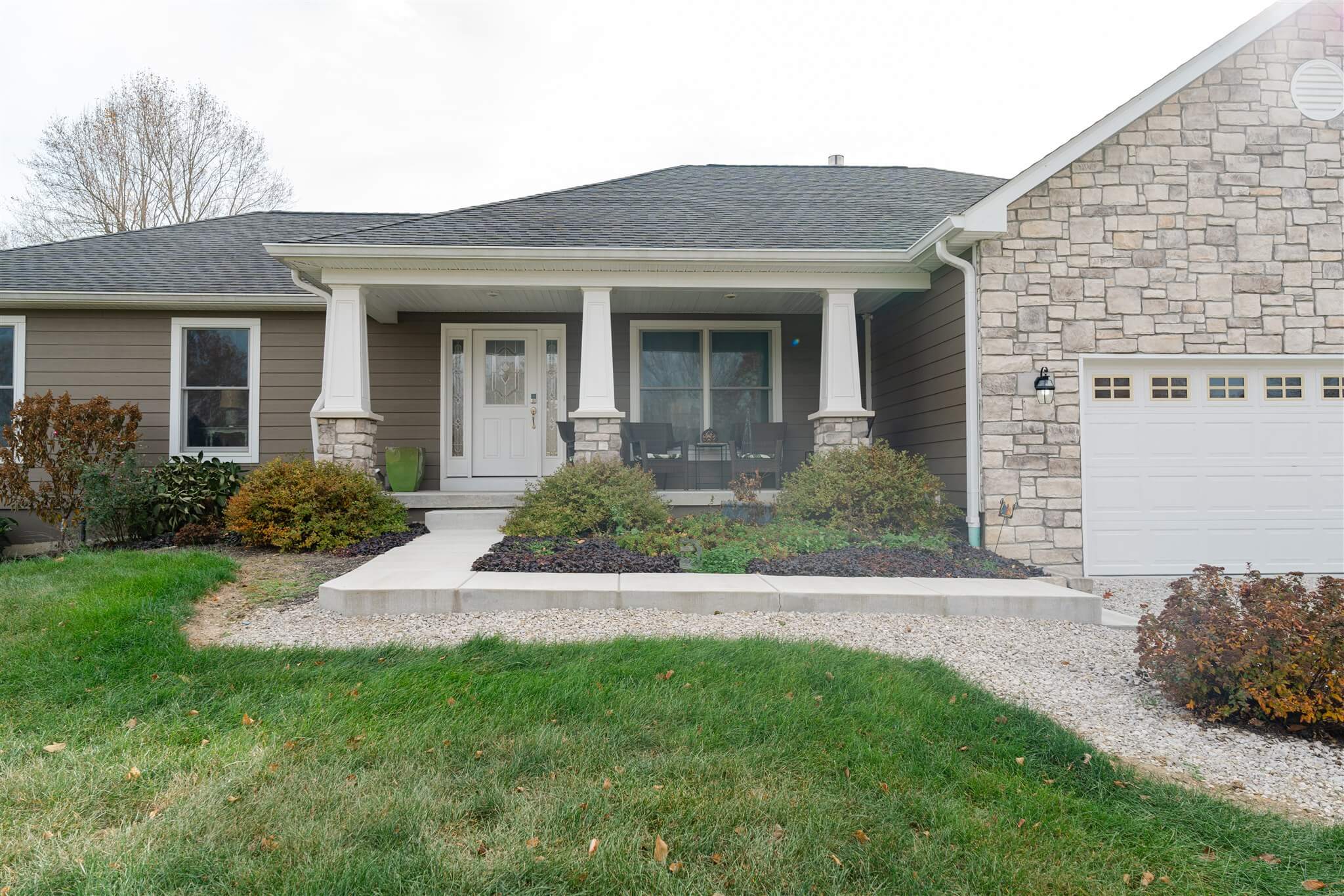 Front porch seating area at The Homestead